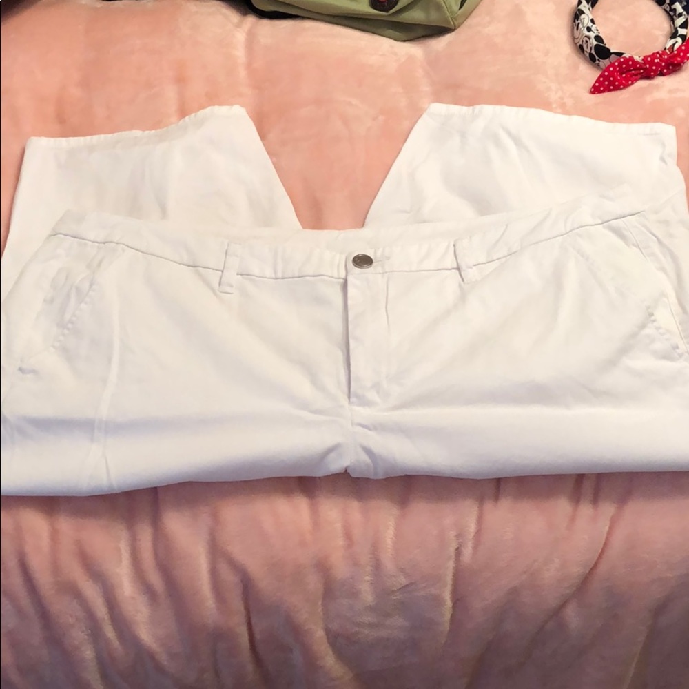 Lane Bryant White Dress Capris